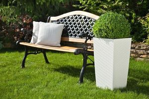 Lamela Doniczka Finezja z wkładem Rattan Grafit 25x25 H:46 11