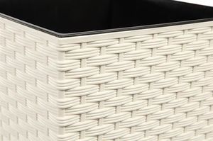 Lamela Doniczka Finezja z wkładem Rattan Grafit 25x25 H:46 3