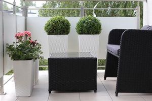 Lamela Doniczka Finezja z wkładem Rattan Grafit 25x25 H:46 8