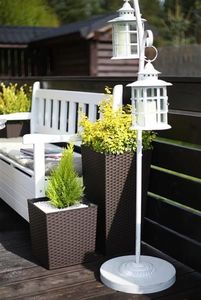 Lamela Doniczka Finezja z wkładem Rattan Grafit 25x25 H:46 9