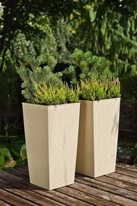 Lamela Doniczka Finezja z wkładem Rattan Grafit 25x25 H:46 10