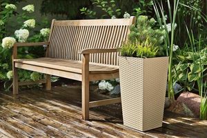 Lamela Doniczka Finezja z wkładem Rattan Grafit 30x30 H:57 6