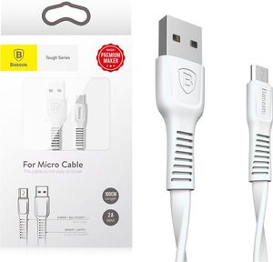Kabel USB Baseus Kabel Baseus tough series micro usb 2A 1m biały CAMZY-B02 1