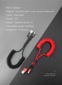 Kabel USB Baseus USB-A - Lightning 1 m Czarny (CALSR-01) 6