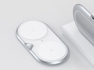 Kabel USB Baseus Baseus Dual Wireless Charger podwójna ładowarka bezprzewodowa indukcyjna Qi + ładowarka sieciowa EU Quick Charge 3.0 + kabel USB / USB-C 1M biały (WXXHJ-A0S) 8