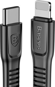 Kabel USB Baseus Baseus Tough wzmocniony płaski kabel przewód USB-C PD / Lightning 2M czarny (CAZYSC-B01) 1