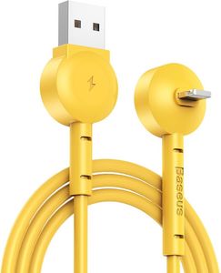 Kabel USB Baseus Baseus Maruko kabel USB / Lightning z bocznym wtykiem i funkcją podstawki 2.1A żółty (CALQX-0Y) 1