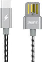 Kabel USB Remax USB-A - 1 m Srebrny (19208) 1