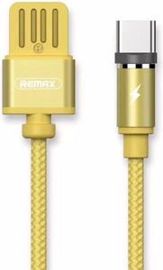 Kabel USB Remax Remax Gravity RC-095a magnetyczny kabel USB / USB Type C z lampką LED 1M 1.5A złoty 1