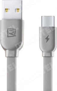 Kabel USB Remax USB-A - USB-C 1 m Srebrny (RC-047a) 1