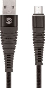 Kabel USB Forever USB-A - microUSB 1 m Czarny (GSM036392) 1