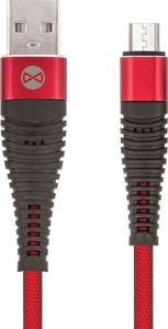 Kabel USB Forever Kabel micro-USB Forever Shark czerwony 1