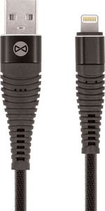 Kabel USB Forever USB-A - Lightning 1 m Czarny (GSM036394) 1