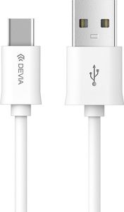 Kabel USB Devia USB-A - USB-C 2 m Biały (BRA006903) 3