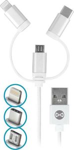 Kabel USB Forever USB-A - 1 m Biały (T_01625) 1