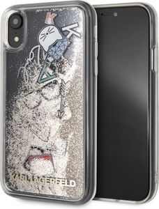 Karl Lagerfeld Karl Lagerfeld KLHCI61KSICGO iPhone Xr złoty/gold hard case Iconic Liquid Glitter 1