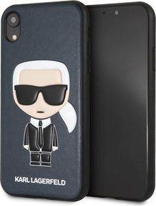Karl Lagerfeld Karl Lagerfeld KLHCI61IKPUBL iPhone Xr hardcase niebieski/blue Iconic Karl Embossed 1