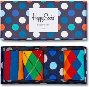 Happy Socks Happy Socks Giftbox (4-pary) XMIX09-6000 - Kolorowe Skarpetki Zestaw 1
