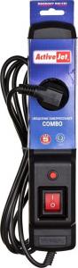 Listwa zasilająca Activejet Combo przeciwprzepięciowa 3 gniazd 2.5m czarny (ACJCombo3gn2,5m) 3