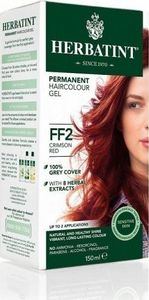 Herbatint  Naturalna trwała farba do włosów - FF - Seria Modny Błysk FF2 - purpurowa czerwień 1