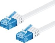 M-CAB Mcab CAT6A-U / UTP-FLAT-2.00M-WHI <div> m-cab.de - CAT 6A flat patch cable U-UTP, 2.00m, white, 500MHz, copper, RJ45 plug, ideal for laying behind baseboards, under carpets, or other Foss floors </ div> (3598) 1
