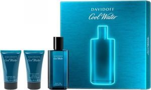 Davidoff Zestaw Cool Water Men EDT spray 75ml + Żel pod prysznic 50ml + Balsam po goleniu 50ml 1