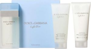 Dolce & Gabbana Zestaw Light Blue Travel Edition Woman EDT spray 100ml + body cream 100ml + żel pod prysznic 100ml 1