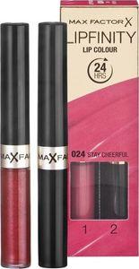 MAX FACTOR MAX FACTOR_SET Lipfinity Lip Colour pomadka do ust 124 Stay Chheful 2,3ml + Top Coat 1,9g 1