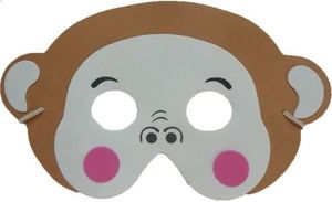 Aster Maska z pianki dla dzieci, odgrywanie ról- małpka 1