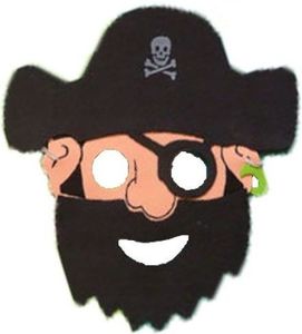 Aster Maska z pianki pirat z brodą w kapeluszu 1
