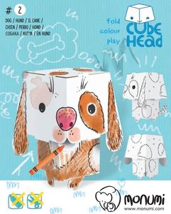 Pies Cube Head Złóż I Pokoloruj 1