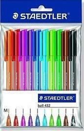 Staedtler Długopis jednarozowy trójkątny 10 kolorów 1