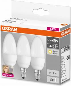 Osram Classic B, 5.7W, E14, 470lm, 3 szt. 2