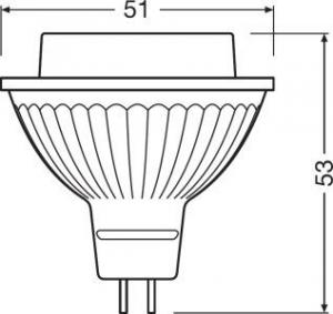 Osram LED STAR MR16 12 V 50 36° 7.2W/2700K GU5.3 15000h 3