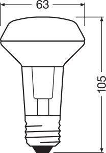 Osram LED STAR R63 60 36° 4.3W/2700K E27 15000h 4