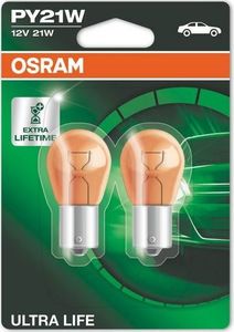 Osram OSRAM autožárovka PY21W ULTRA LIFE 12V 21W BAU15S (Blistr 2ks) 1