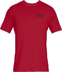 Under Armour Koszulka męska Sportstyle Left Chest Tee czerwona r. S (1326799-600) 2
