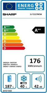 Lodówka Sharp SJ-T2227M5W 2