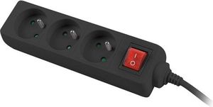 Listwa zasilająca Lanberg PS1 3 gniazda 3 m czarna (PS1-03E-0300-BK) 4