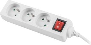 Listwa zasilająca Lanberg PS1 3 gniazda 3 m biała (PS1-03E-0300-W) 3