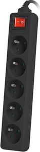 Listwa zasilająca Lanberg PS1 5 gniazd 1.5 m czarna (PS1-05E-0150-BK) 2