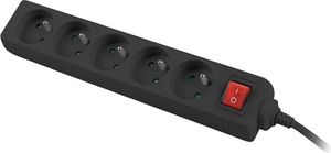 Listwa zasilająca Lanberg PS1 5 gniazd 1.5 m czarna (PS1-05E-0150-BK) 4