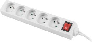 Listwa zasilająca Lanberg PS1 5 gniazd 1.5 m biała (PS1-05E-0150-W) 2