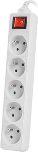Listwa zasilająca Lanberg PS1 5 gniazd 1.5 m biała (PS1-05E-0150-W) 3