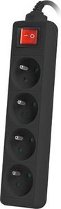 Listwa zasilająca Lanberg PS1 4 gniazda 1.5 m czarna (PS1-04E-0150-BK) 3