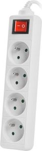 Listwa zasilająca Lanberg PS1 4 gniazda 1.5 m biała (PS1-04E-0150-W) 4