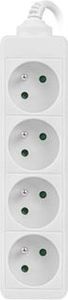 Lanberg Listwa zasilająca 1.5m, biała, 4 gniazda (PS0-04E-0150-W) 2