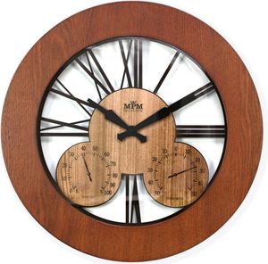 MPM Drewniany zegar ścienny MPM E07.3664.5251 średnica 43 cm 1