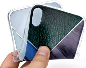 Etui Slim Art IPHONE XS MAX pattern printing zielono-szary 5