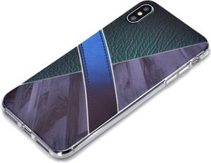 Etui Slim Art IPHONE XS MAX pattern printing zielono-szary 7
